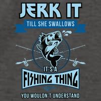 Funny Jerk It Till She Swallows Trout Bass Fishing Gear Vector Backpack