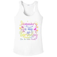 Funny January Is My Birthday Yes The Whole Month Birthday Ladies PosiCharge Competitor Racerback Tank