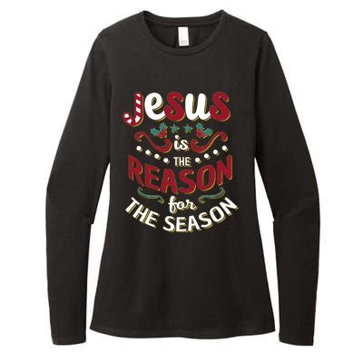 Festive Jesus Is The Reason For The Season Womens CVC Long Sleeve Shirt