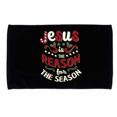 Festive Jesus Is The Reason For The Season Microfiber Hand Towel