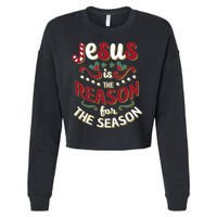 Festive Jesus Is The Reason For The Season Cropped Pullover Crew