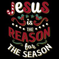 Festive Jesus Is The Reason For The Season Cropped Pullover Crew