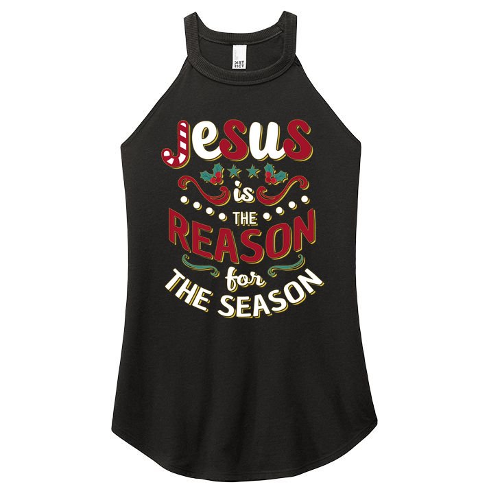 Festive Jesus Is The Reason For The Season Women's Perfect Tri Rocker Tank