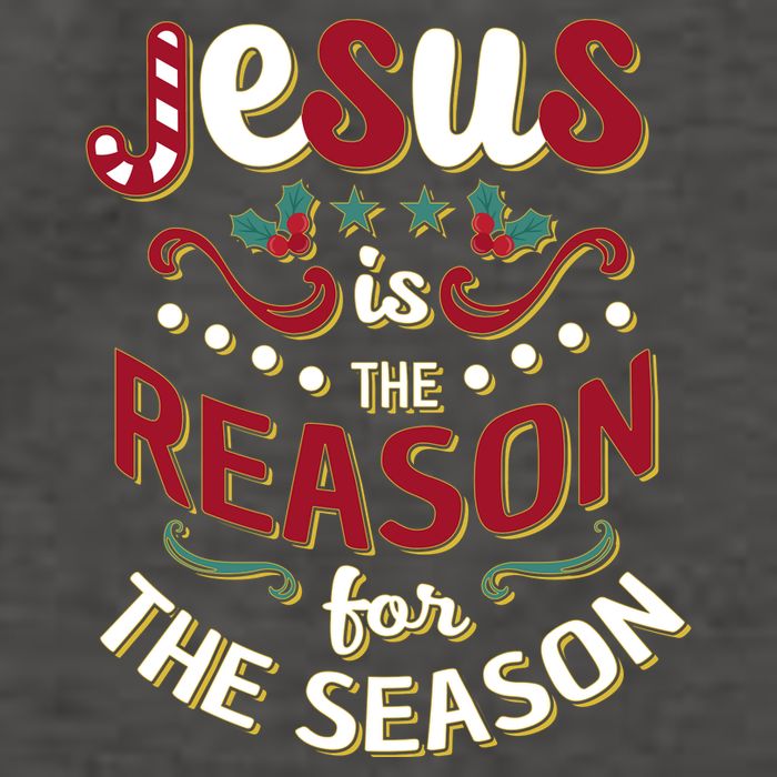 Festive Jesus Is The Reason For The Season Vector Backpack