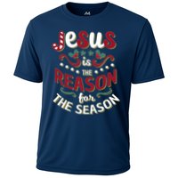 Festive Jesus Is The Reason For The Season Cooling Performance Crew T-Shirt