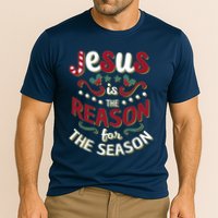Festive Jesus Is The Reason For The Season Cooling Performance Crew T-Shirt