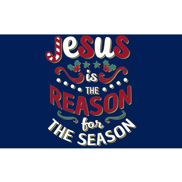 Festive Jesus Is The Reason For The Season Bumper Sticker