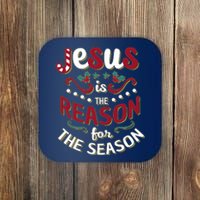 Festive Jesus Is The Reason For The Season Coaster