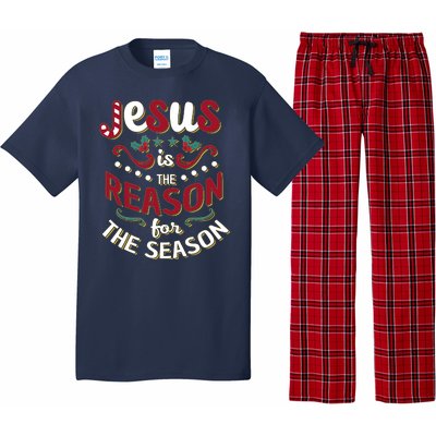 Festive Jesus Is The Reason For The Season Pajama Set