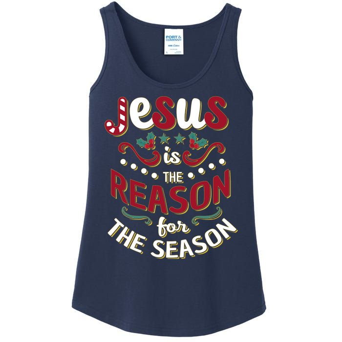 Festive Jesus Is The Reason For The Season Ladies Essential Tank