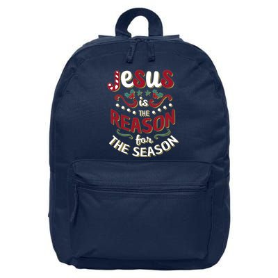 Festive Jesus Is The Reason For The Season 16 in Basic Backpack