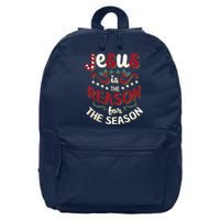 Festive Jesus Is The Reason For The Season 16 in Basic Backpack