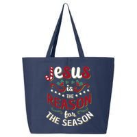 Festive Jesus Is The Reason For The Season 25L Jumbo Tote