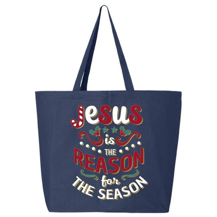 Festive Jesus Is The Reason For The Season 25L Jumbo Tote