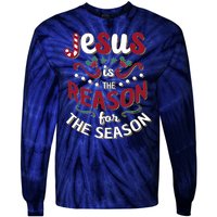 Festive Jesus Is The Reason For The Season Tie-Dye Long Sleeve Shirt