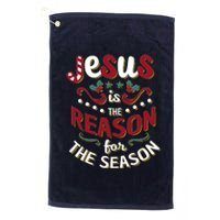 Festive Jesus Is The Reason For The Season Platinum Collection Golf Towel