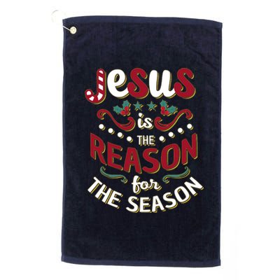 Festive Jesus Is The Reason For The Season Platinum Collection Golf Towel