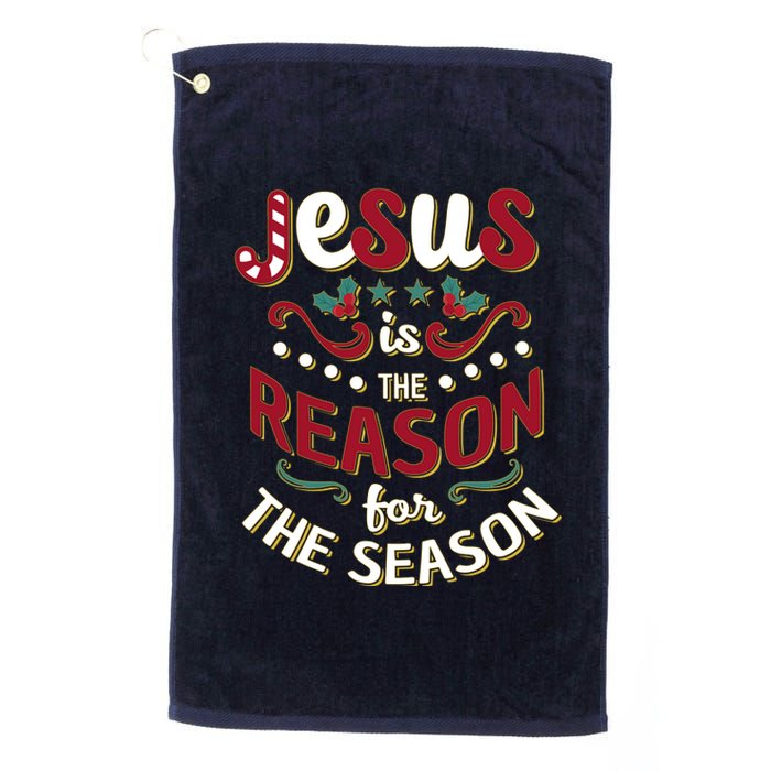 Festive Jesus Is The Reason For The Season Platinum Collection Golf Towel