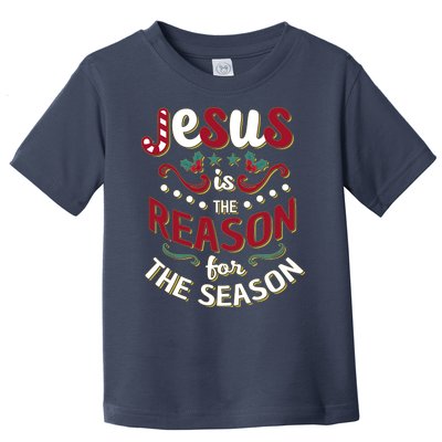 Festive Jesus Is The Reason For The Season Toddler T-Shirt