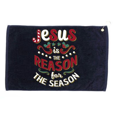 Festive Jesus Is The Reason For The Season Grommeted Golf Towel