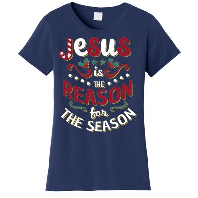 Festive Jesus Is The Reason For The Season Women's T-Shirt