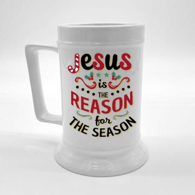 Festive Jesus Is The Reason For The Season Beer Stein