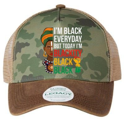 Funny Juneteenth I'm Blackity Black Woman African American Legacy Tie Dye Trucker Hat