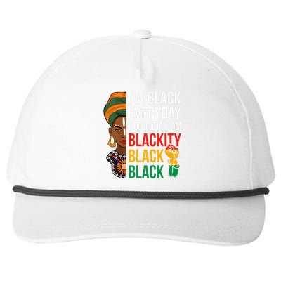 Funny Juneteenth I'm Blackity Black Woman African American Snapback Five-Panel Rope Hat