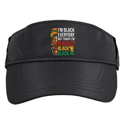 Funny Juneteenth I'm Blackity Black Woman African American Adult Drive Performance Visor