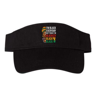 Funny Juneteenth I'm Blackity Black Woman African American Valucap Bio-Washed Visor