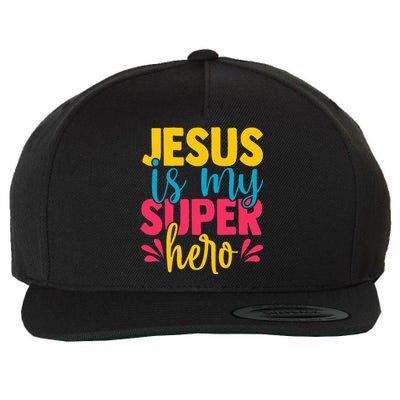 Funny Jesus is my superhero christian Cute Powerful Love God Wool Snapback Cap