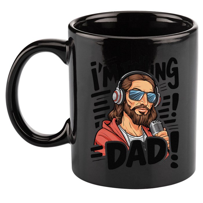 Funny Jesus IM Telling Dad Religious 11oz C Handle Ceramic Mug