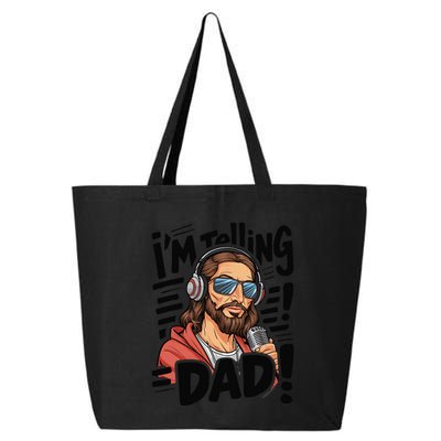 Funny Jesus IM Telling Dad Religious 25L Jumbo Tote