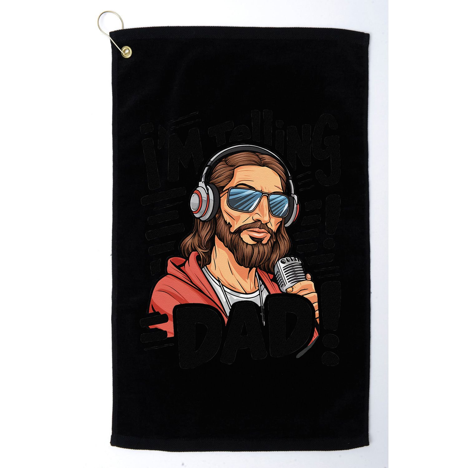 Funny Jesus IM Telling Dad Religious Golf Towel