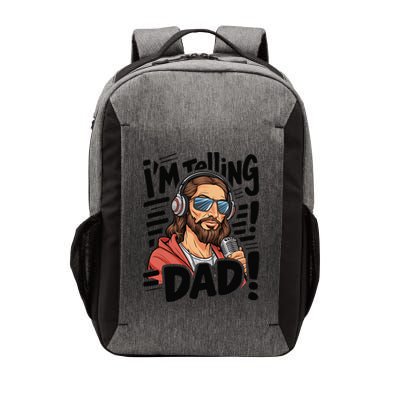 Funny Jesus IM Telling Dad Religious Vector Backpack