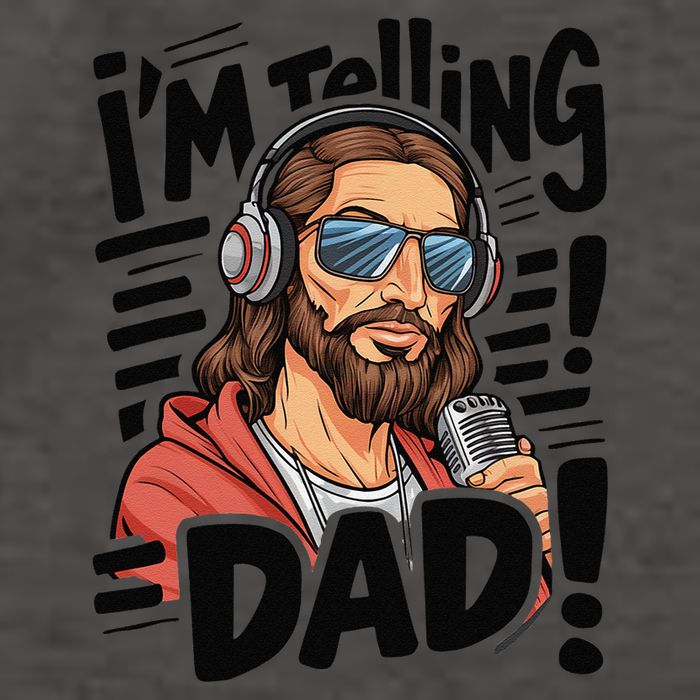 Funny Jesus IM Telling Dad Religious Vector Backpack