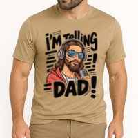 Funny Jesus IM Telling Dad Religious Cooling Performance Crew T-Shirt