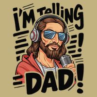Funny Jesus IM Telling Dad Religious Cooling Performance Crew T-Shirt