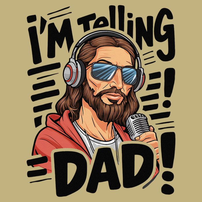Funny Jesus IM Telling Dad Religious Cooling Performance Crew T-Shirt