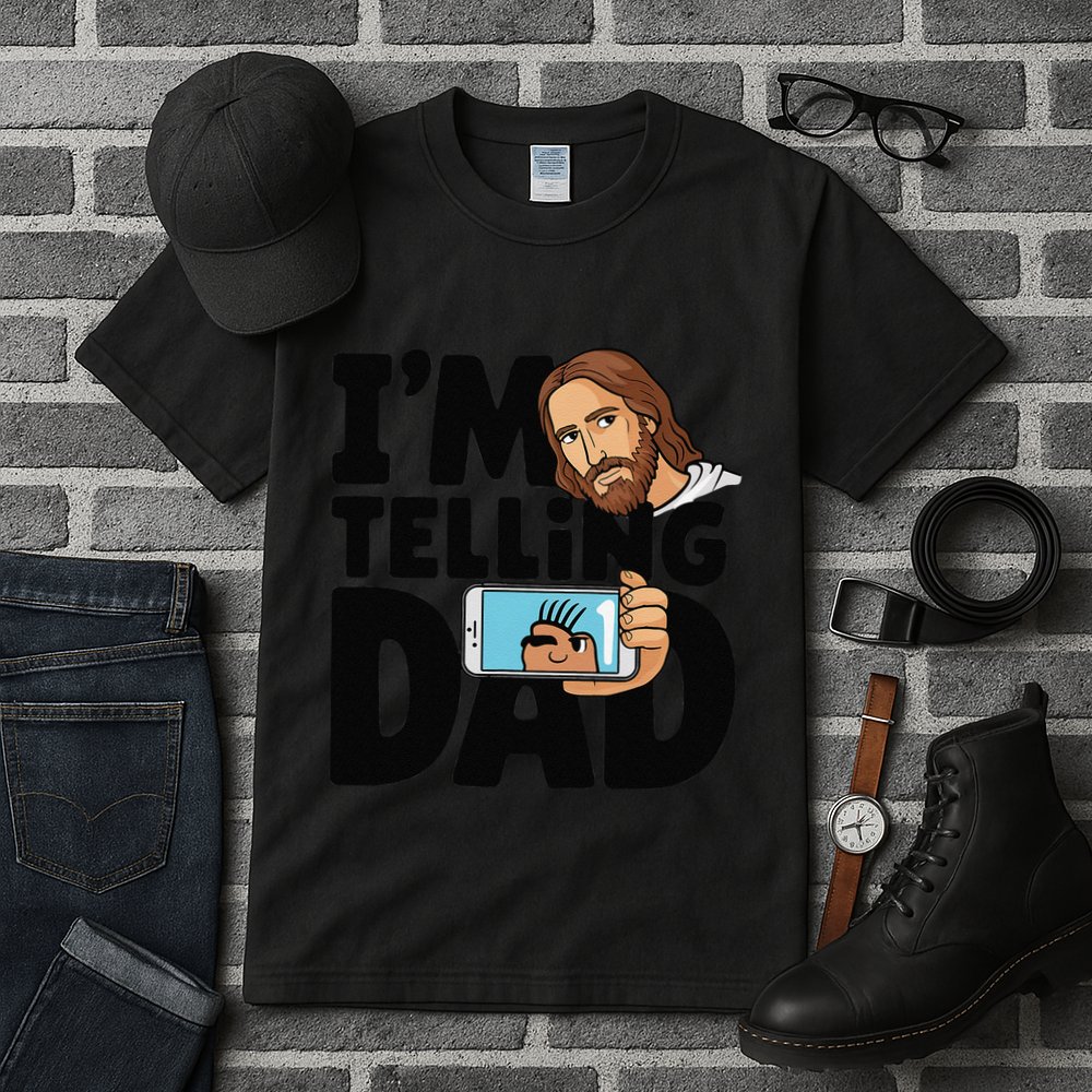 Funny Jesus IM Telling Dad Religious Tall T-Shirt