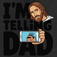 Funny Jesus IM Telling Dad Religious 25L Jumbo Tote