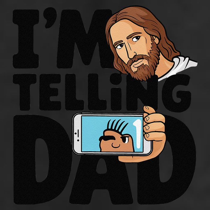 Funny Jesus IM Telling Dad Religious 25L Jumbo Tote