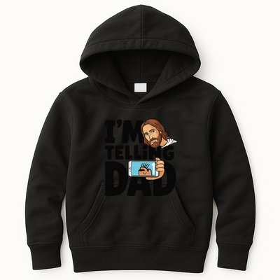Funny Jesus IM Telling Dad Religious Kids Hoodie