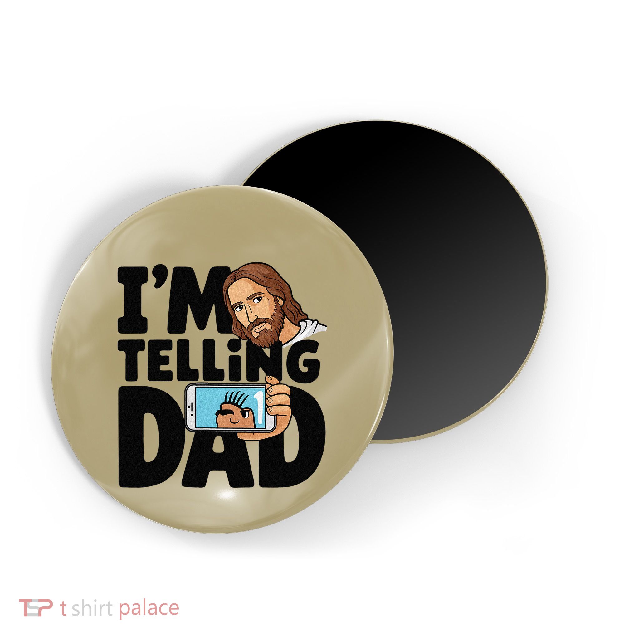 Funny Jesus IM Telling Dad Religious Magnet