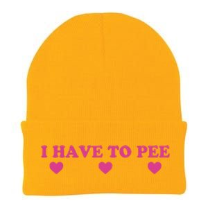 Funny Joke I Have To Pee Knit Cap Winter Beanie