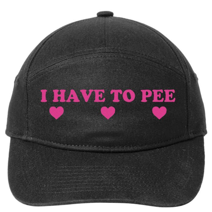 Funny Joke I Have To Pee 7-Panel Snapback Hat