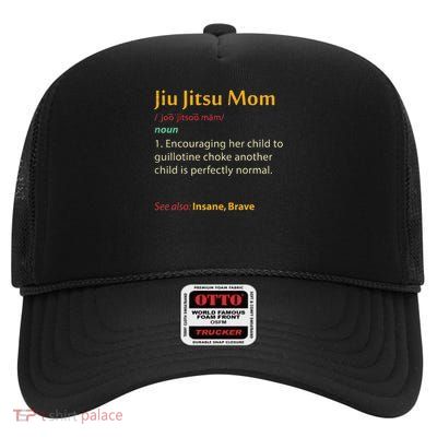 Funny Jiu Jitsu Mom Jiujitsu Mother Bjj High Crown Mesh Back Trucker Hat