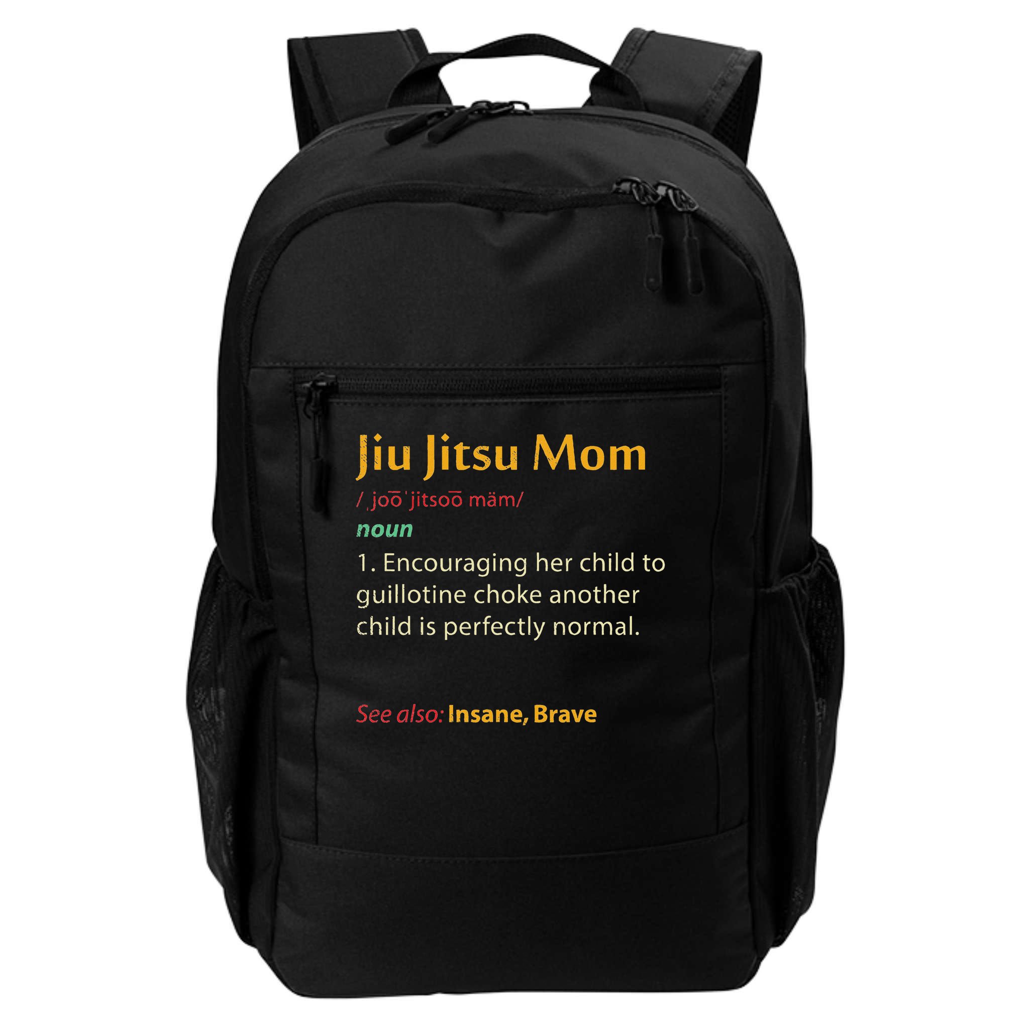 Funny Jiu Jitsu Mom Jiujitsu Mother Bjj Backpack