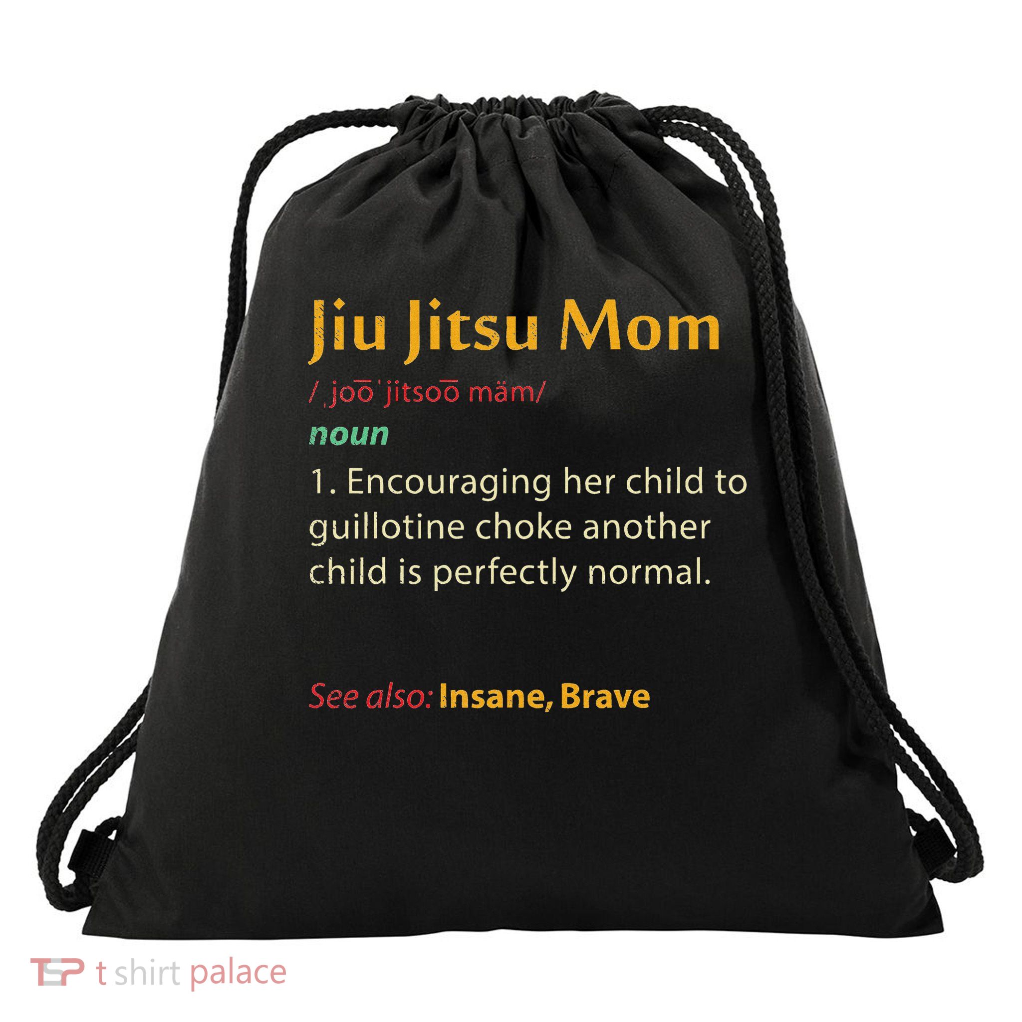 Funny Jiu Jitsu Mom Jiujitsu Mother Bjj Drawstring Bag