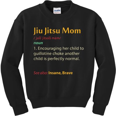 Funny Jiu Jitsu Mom Jiujitsu Mother Bjj Kids Sweatshirt